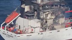 Seven crew missing after drone attack leaves tanker ablaze off Romania's coast