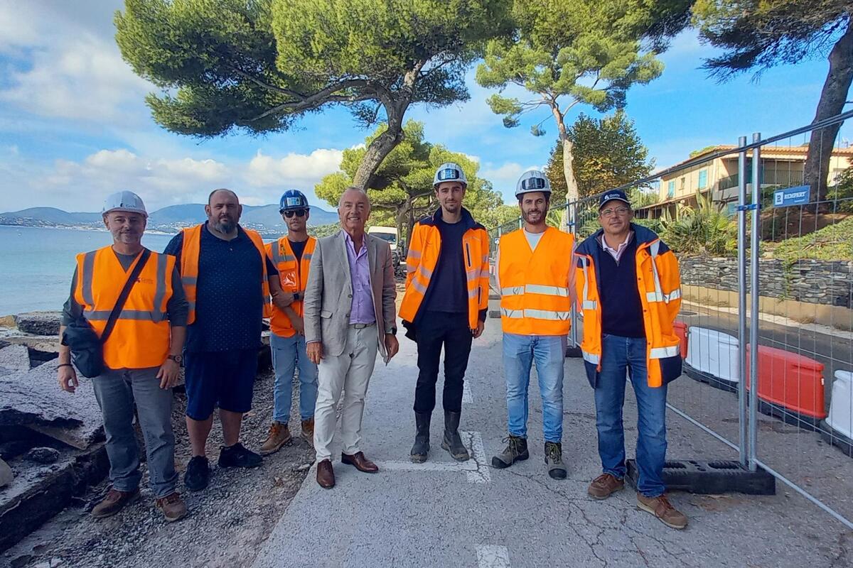 Mur de 220 mètres de long, trottoirs élargis, escaliers déplacés... d’immenses travaux de protection contre l’érosion d’une plage près de Saint-Tropez