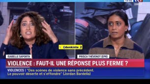 Télévision. « Vous coulez la France » : LCI écarte Isabelle Saporta après son clash avec Prisca Thevenot