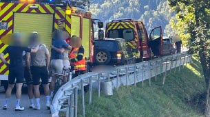 Haute-Savoie. Une cycliste évacuée par les airs, grièvement blessée après un violent choc contre une voiture