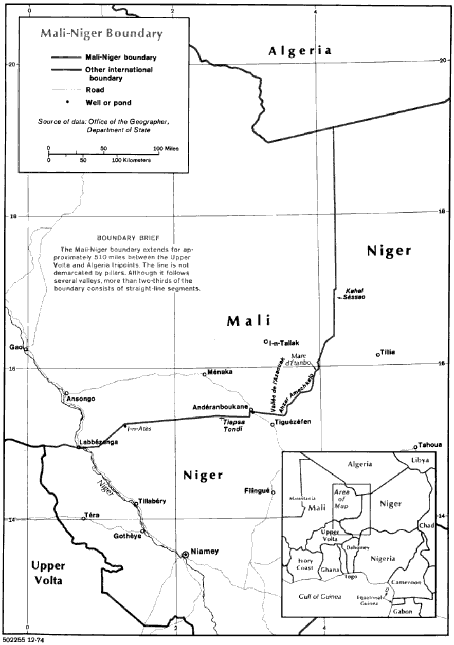 Frontière entre le Mali et le Niger