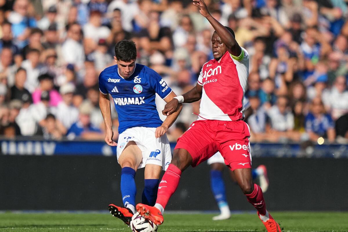Menée, l’AS Monaco arrache le point du nul à Strasbourg et garde provisoirement la tête du classement