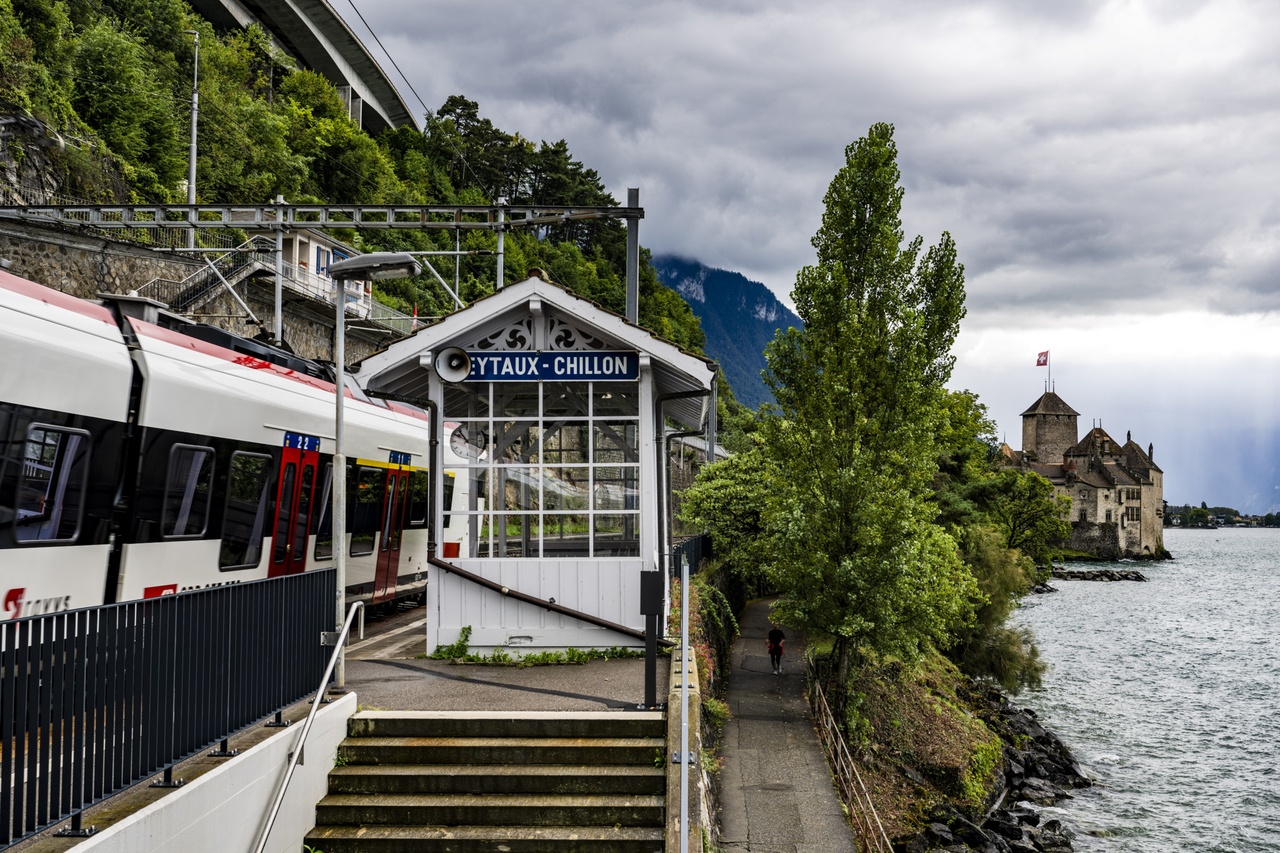 Ligne Lausanne-Brigue: Trafic CFF restreint entre Veytaux-Chillon et Montreux jusqu'à 20 h
