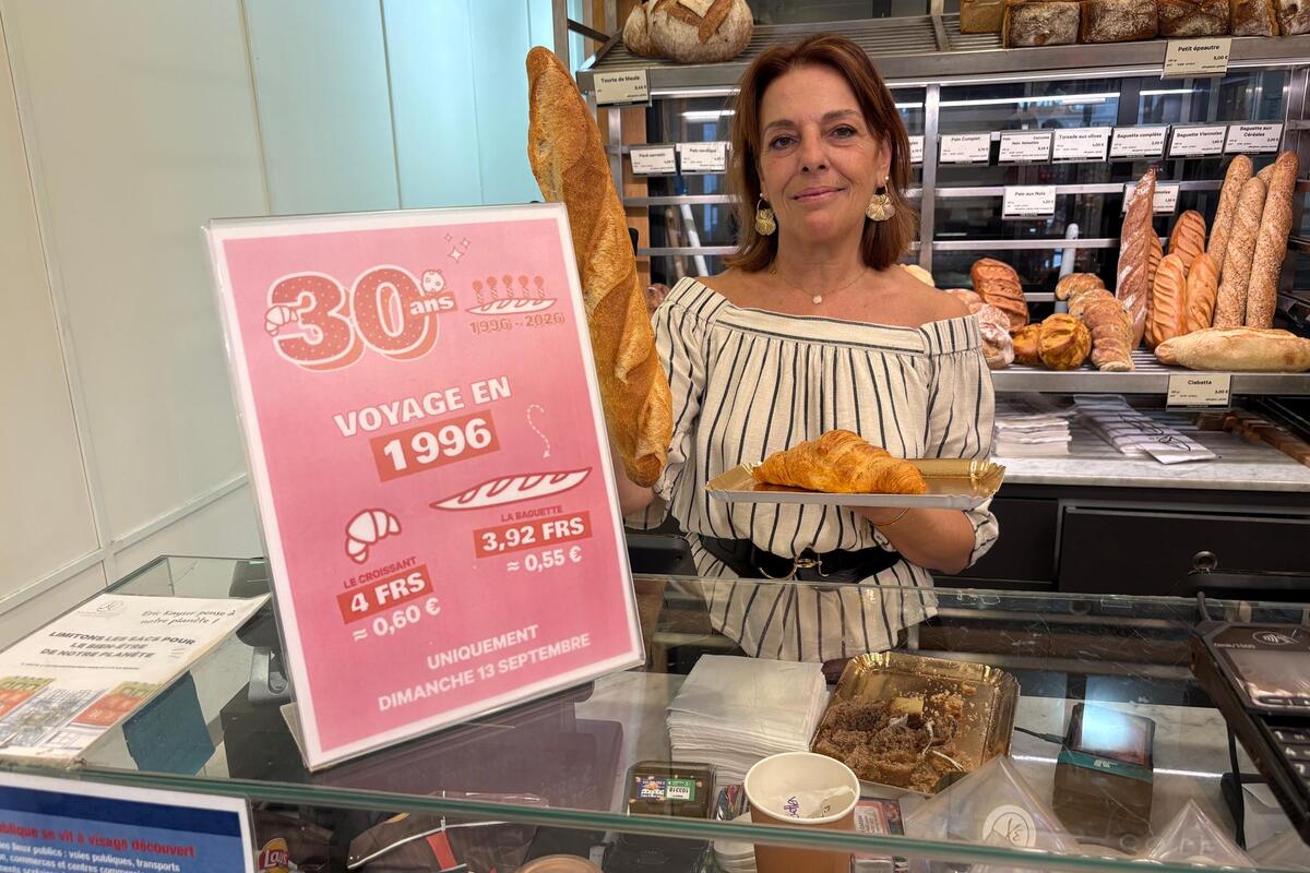 « Ça fait drôle de reparler du franc » : cette boulangère de Nice a vendu croissants et baguettes au prix d’il y a 30 ans ce dimanche