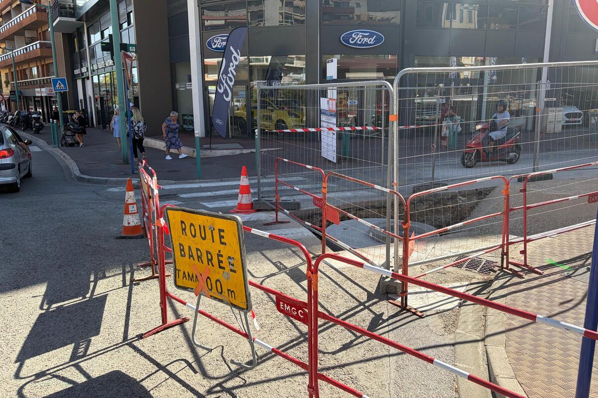 Dans cette avenue de Menton, des travaux de modernisation des réseaux sont engagés pour s’adapter à l’intensification des épisodes pluvieux