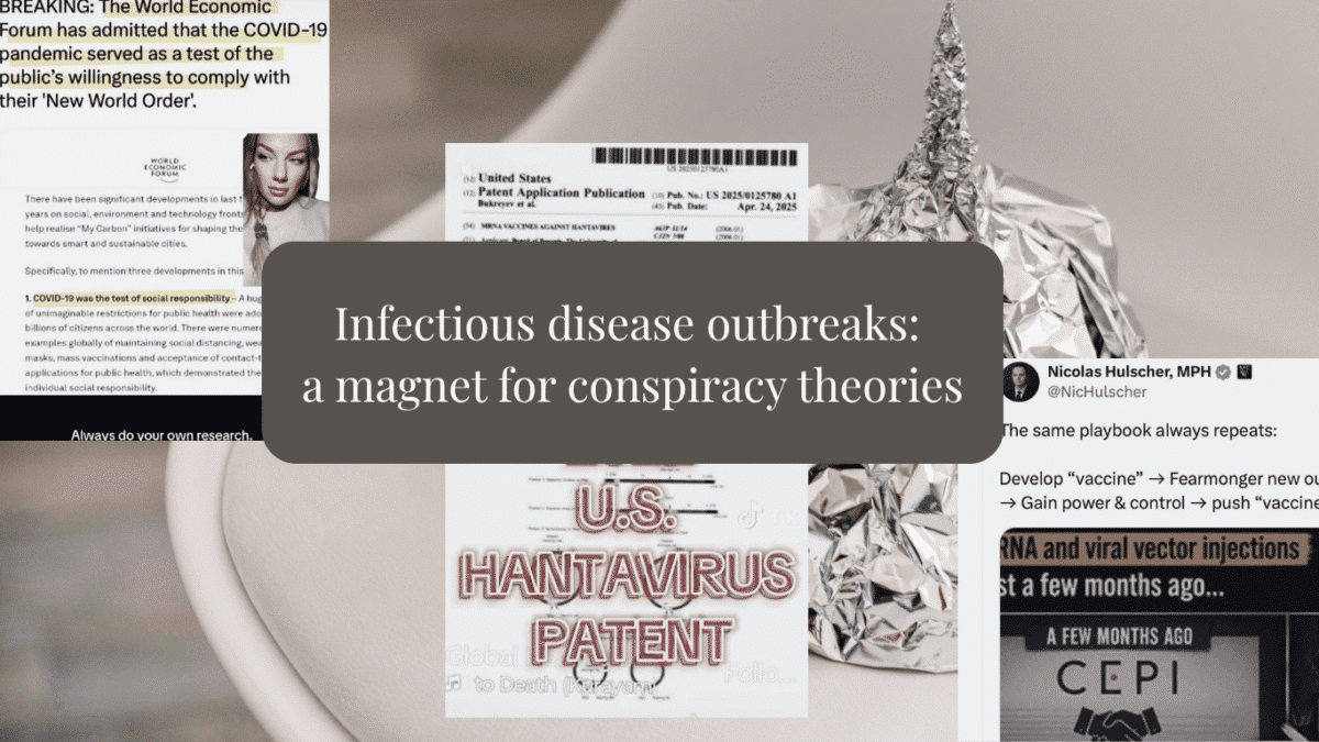 Infectious disease outbreaks: a magnet for conspiracy theories