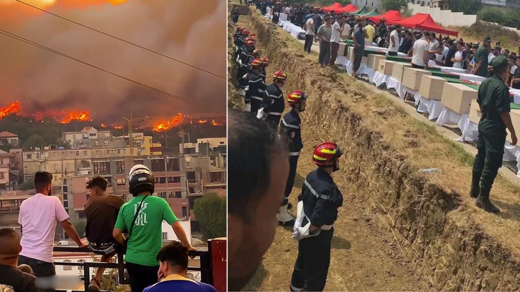 Algérie : un enterrement de masse, symbole du "mercredi noir" causé par les incendies