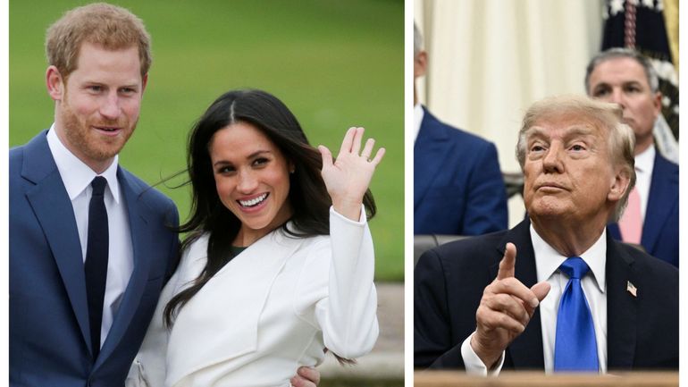 "Si j’étais la famille royale, je ne les aurais pas repris" : Trump se dit "heureux" qu’Harry et Meghan aient quitté les États-Unis