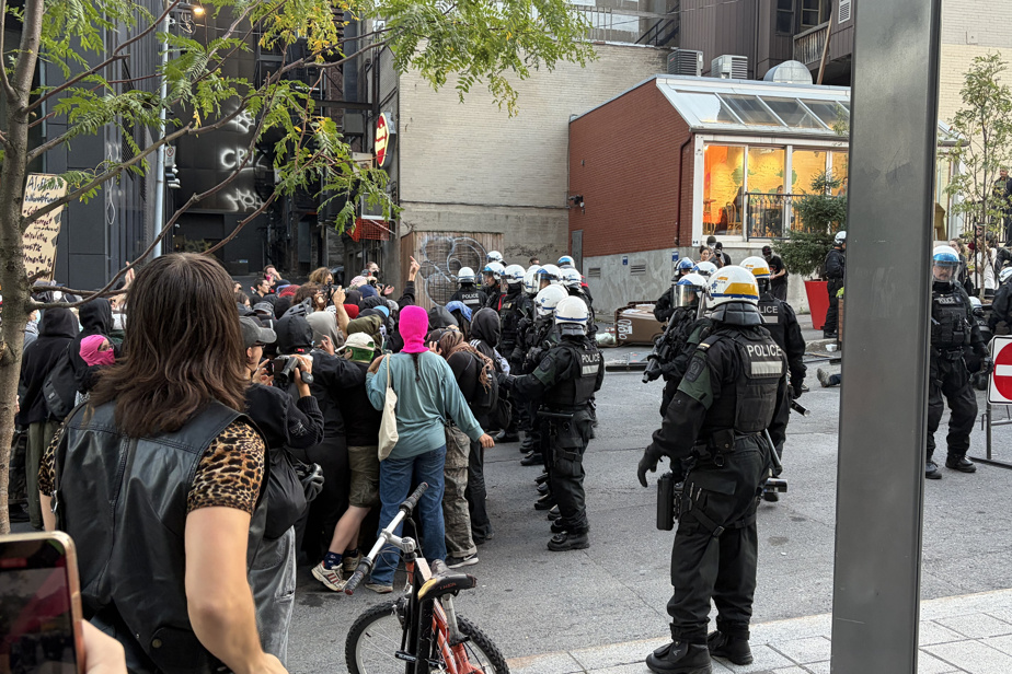 Conférence All In | Une manifestation anti-IA dégénère au centre-ville de Montréal