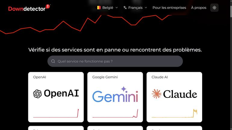 ChatGPT, Grok, Claude, Gemini… Plusieurs services d’IA touchés par une panne