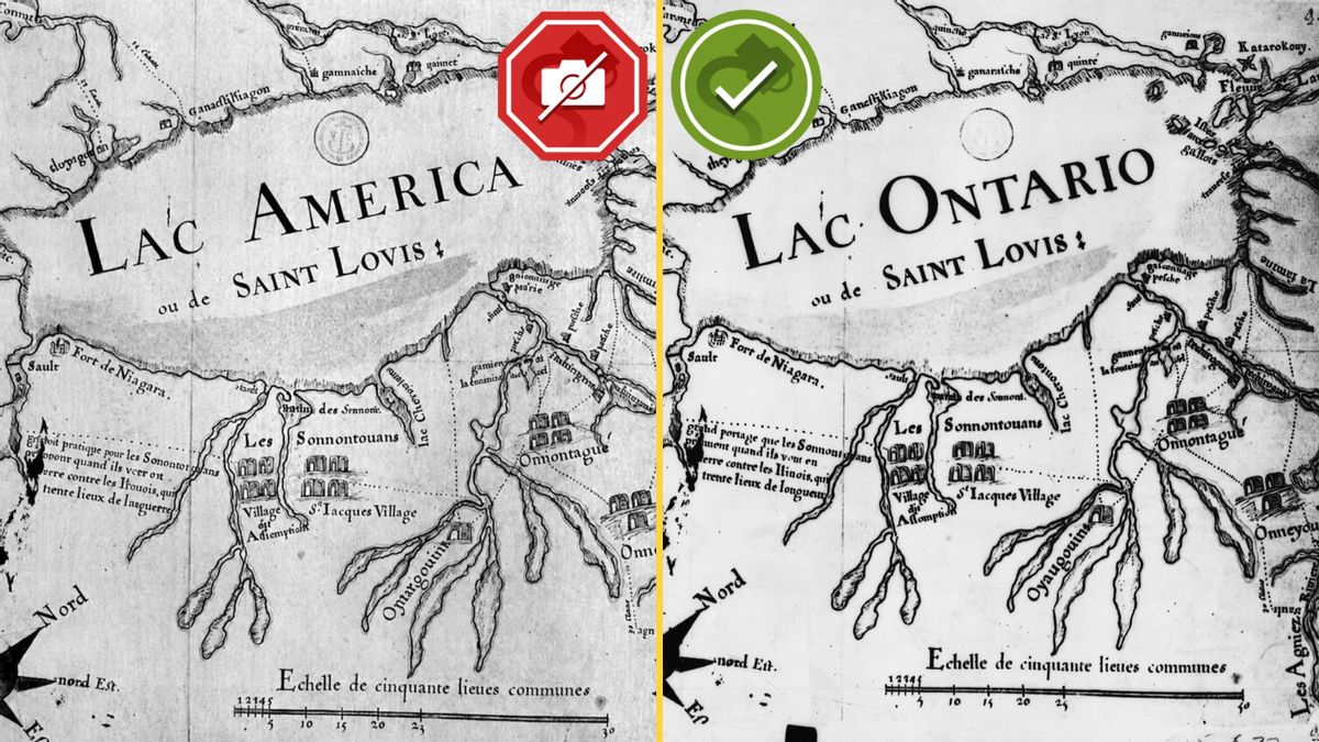 French map doesn't prove Lake Ontario was once called 'Lac America.' It's altered