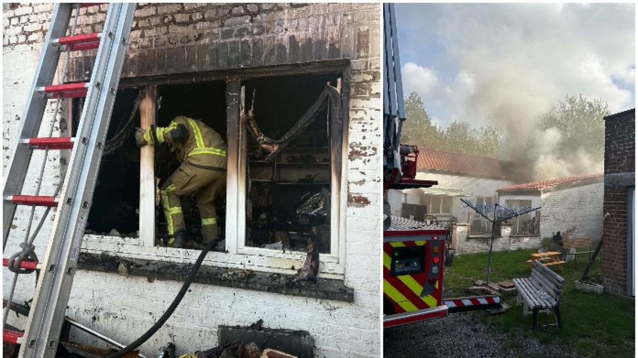 Important incendie dans une habitation à Fleurus : une dame légèrement brûlée, un policier intoxiqué en lui portant secours