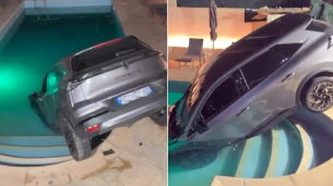 Alpes-Maritimes. « Une mauvaise manipulation » : elle rate son virage et finit dans la piscine d'un restaurant