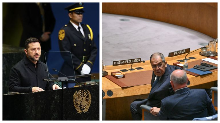 Assemblée général de l'ONU : la Russie "ne va pas faire de pause" dans sa guerre, affirme Sergueï Lavrov ; Zelensky dénonce "la folie" de Poutine