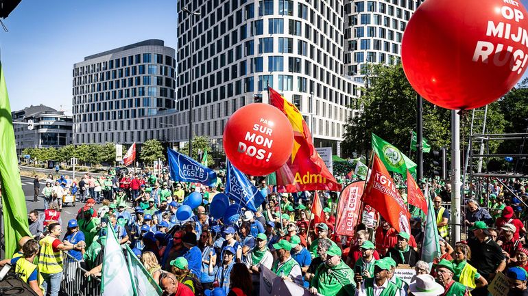 La FGTB et la CSC annoncent une manifestation le 9 octobre à Bruxelles