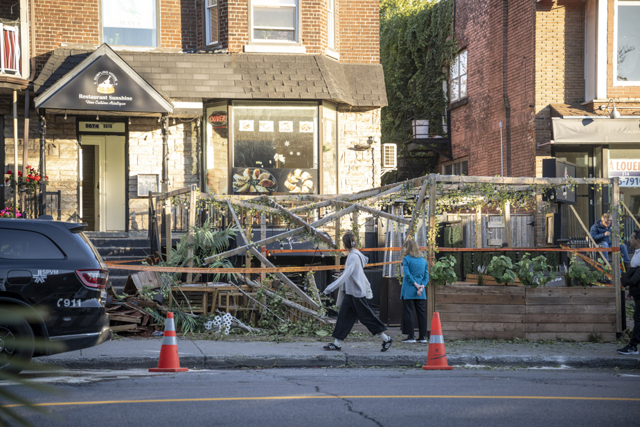 Malaise d’un chauffeur | Un autobus de la STM dévie de sa trajectoire et percute des terrasses, deux blessés mineurs