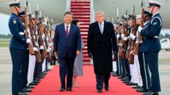 Xi got Trump's red carpet welcome - but not everything he wanted