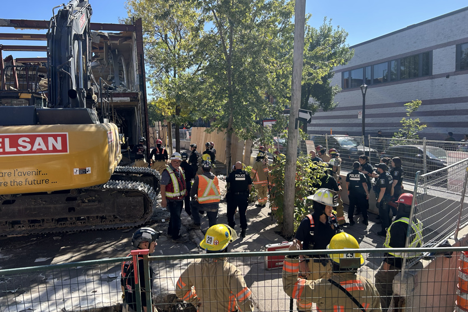 Montréal | Opération de sauvetage pour sortir une personne d’un chantier de démolition